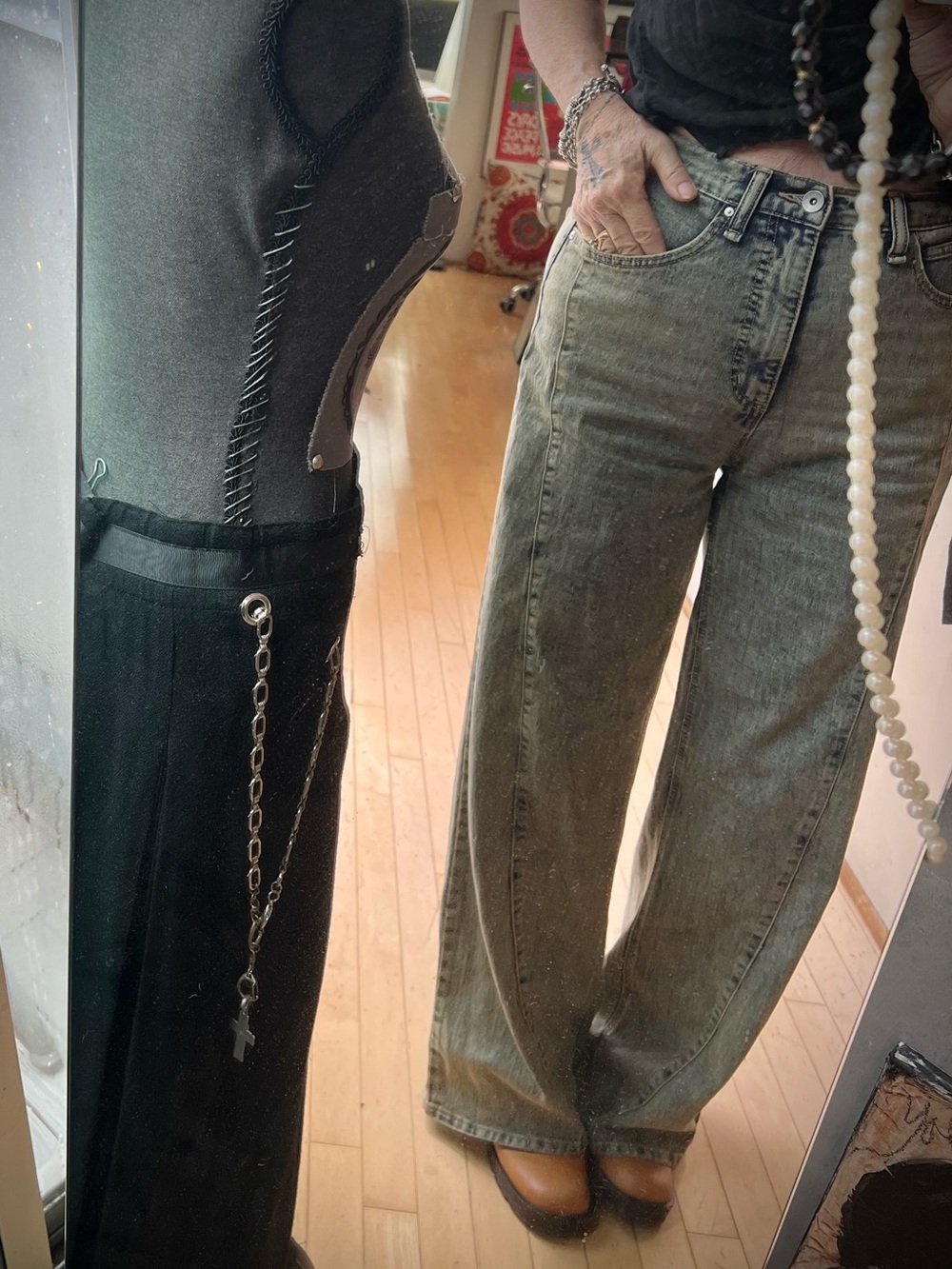 Faded Vintage Washed Women’s Eide Leg Jeans